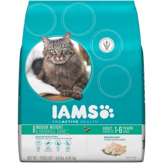 Iams ProActive Health Adult Indoor Weight and Hairball Care Premium Dry Cat Food 9.8 lbs
