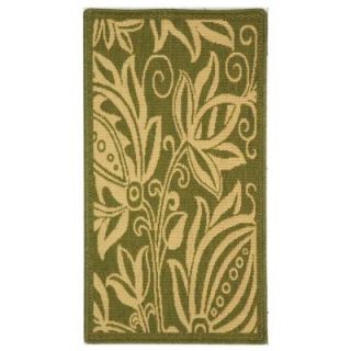 Safavieh Courtyard Olive/Natural 2 ft. 7 in. x 5 ft. Indoor/Outdoor Area Rug CY2961 1E06 3