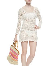 ONDADEMAR Light Glam Crochet Coverup