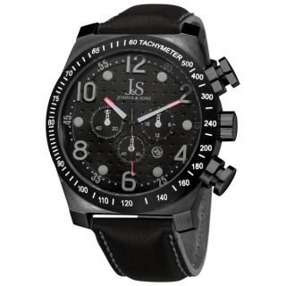 Joshua & Sons Mens Oversized Chronograph Stainless Steel Sport Watch