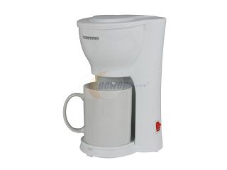 Toastess TFC 343 White  1 Cup Space Saving Coffee Maker