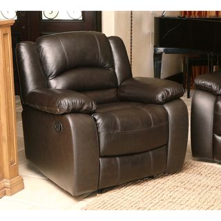 ABBYSON LIVING Brownstone Premium Top grain Leather Reclining Armchair
