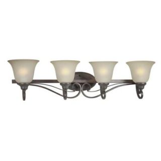 Talista 4 Light Antique Bronze Bath Vanity Light with Shaded Umber Glass CLI FRT5346 04 32