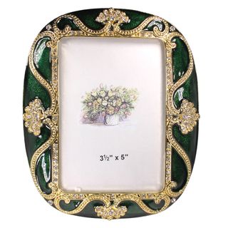 Cristiani Victorian Enameled Gold Frame with Crystals
