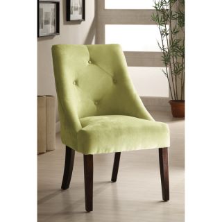 Furniture of America Apple Green Aura Leisure Microfiber Dining Chair