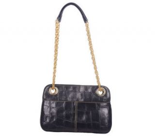 Maxx New York Leather Handbag with Convertible Chain Strap —