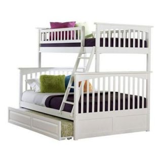 Columbia Bunk with Trundle ColorWhite,SizeTwin/Full