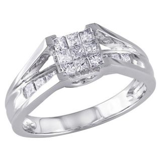 Tevolio™ 0.5 CT.T.W. Princess Cut Channel Set Diamond Ring in 10K