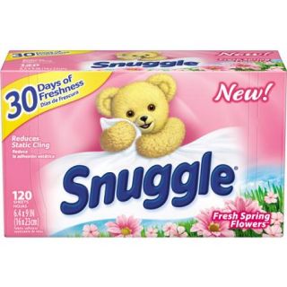 Snuggle Fresh Spring Flowers Fabric Softener Dryer Sheets, 120 count