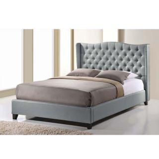 Baxton Studio Zant Grey Queen/King Upholstered Modern Bed  