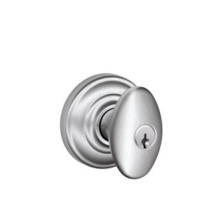 Schlage Andover Collection Satin Chrome Siena Keyed Entry Knob F51A SIE 626 AND