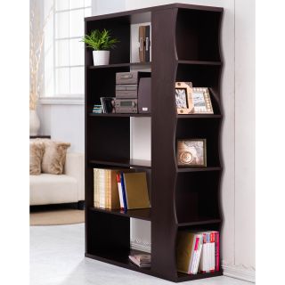 Furniture of America Sydney Modern Walnut Bookshelf/Room Divider