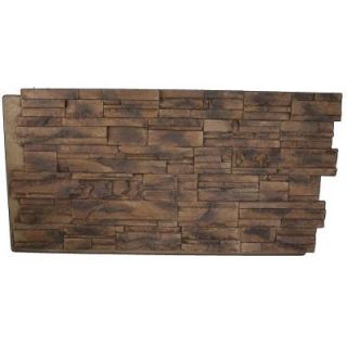 Superior Building Supplies Adobe Brown 24 in. x 48 in. x 1 1/4 in. Faux Tennessee Stack Stone Panel HD KEN2448 AB