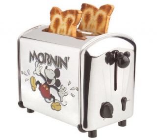 Mickey Mouse Mornin Musical Stainless Steel 2 Slice Toaster —