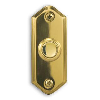 Heath Zenith Wired Polished Brass Push Button