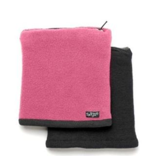 Sprigs Womens Fleece Banjee Black & Pink Zippered Pouch Wrist Wallet 520004QV