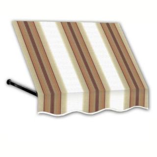 AWNTECH 6 ft. Dallas Retro Window/Entry Awning (44 in. H x 24 in. D) in White/Tan/Terra Stripe CR32 6WLTER