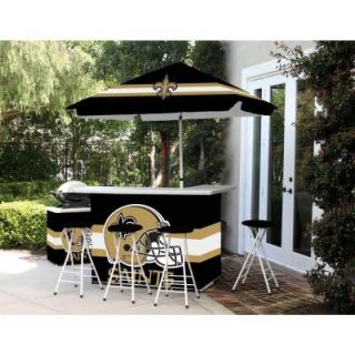 Best of Times New Orleans Saints All Weather Patio Bar Set with 6 ft. Umbrella 2003W1213