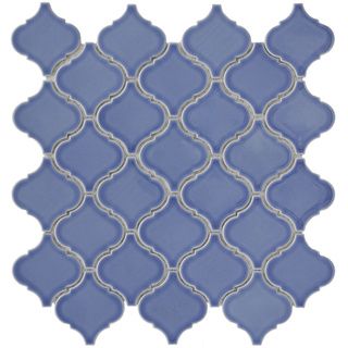 SomerTile 12.5x12.5 in Morocco Blue Porcelain Mosaic Tile (Pack of 10)