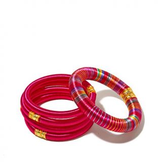 Himalayan Gems™ Thread Wrapped Bangle Bracelet 5 piece Set   7768909