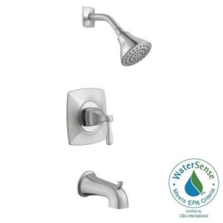 Glacier Bay Milner Pressure Balanced Single Handle 1 Spray Tub and Shower Faucet in Brushed Nickel 873W 3204