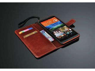 Top Quality For HTC Desire 820 Case,Soyan HTC Desire 820 Case PU Leather Wallet Cover with 2 card holder Brown