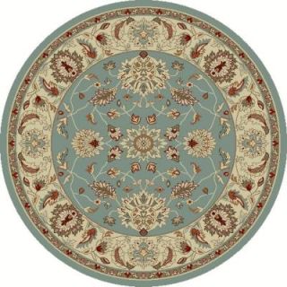 Concord Global Trading Chester Oushak Blue 5 ft. 3 in. Round Area Rug 97060