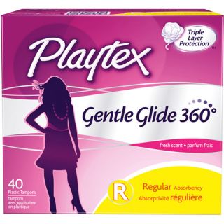 Playtex Gentle Glide Tampons Regular Deodorant, 40ct