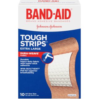 Band Aid Brand Tough Strips Adhesive Bandages, Extra Large, 10 Count