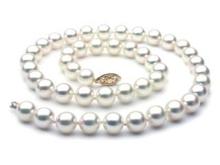Japanese Akoya Saltwater Pearl Necklace 8.5mm AA+ Quality 20 inch