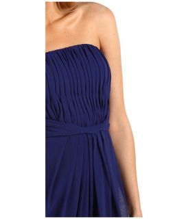 donna morgan ruched strapless bodice with twist dress