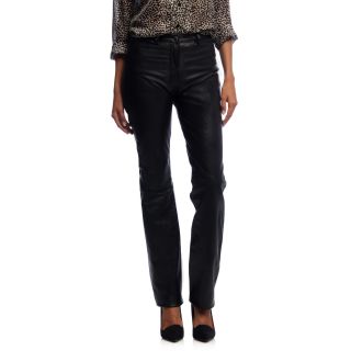 NDK New York Womens Black Lambskin Leather Pants   Shopping