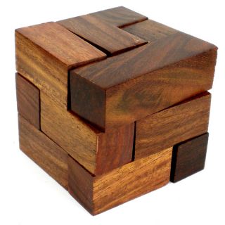 Handmade Wooden Cube Puzzle (India)   16104120  