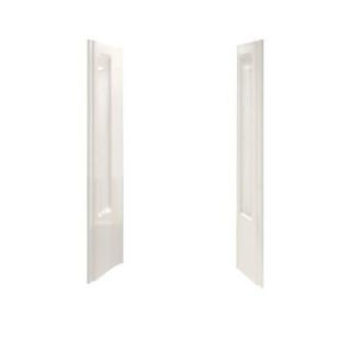 STERLING Advantage 40 5/8 in. x 39 3/8 in. x 65 1/4 in. 2 piece Direct to Stud Shower End Wall Set in Biscuit 62055106 96
