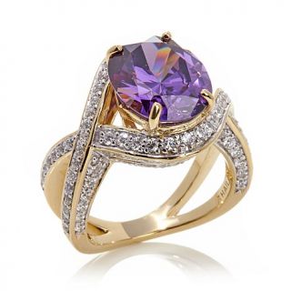 Victoria Wieck 5.79ct Absolute™ and Created Amethyst Vermeil Ring   7855372