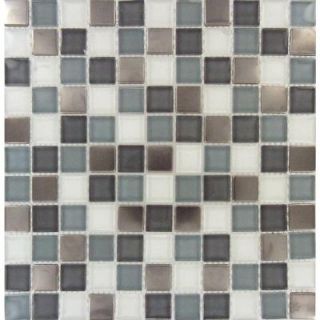 MS International Diamond Cove 12 in. x 12 in. x 8 mm Glass Metal Mesh Mounted Mosaic Tile GLSMT DC8MM