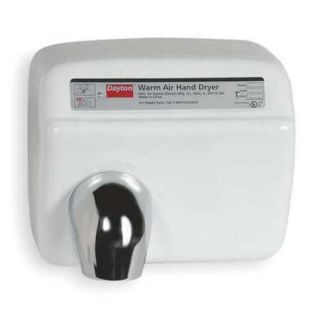 DAYTON 6H009 Hand Dryer, White, Auto, 25 sec., 20Amps