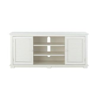 Home Decorators Collection Shutter 59 in. W TV Stand in Polar White 1062200560
