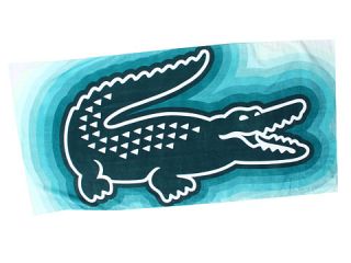 lacoste crocodegrede beach towel vert