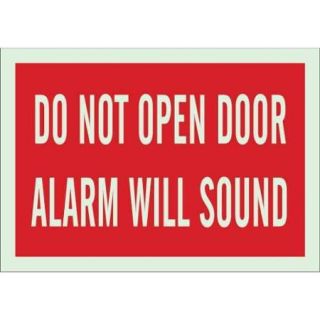 BRADY 90617 Fire Alarm Sign, 10 x 14In, Green/Red