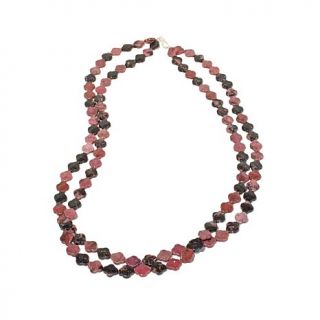 Jay King 2 Strand Rhodonite Sterling Silver 36" Necklace   8045480
