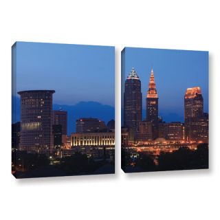 Cleveland 17 by Cody York 2 Piece Gallery Wrapped Canvas Set