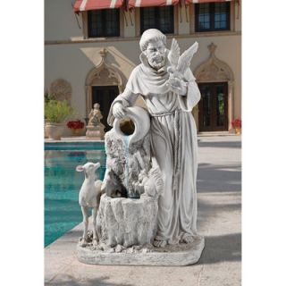 Design Toscano Resin St. Francis Life Giving Waters Fountain