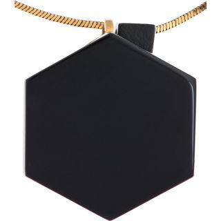 Lanvin Gold & Black Asymmetric Stone Necklace