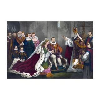 Mary Stuart's Wedding To Henry Darnley Print (Canvas Giclee 20x30)