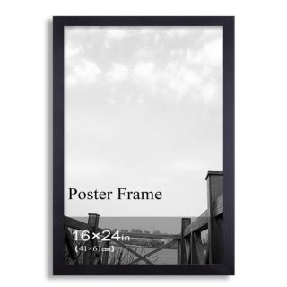 Adeco Clear Plexiglass Window Black Picture Frame (16 x 24 inches)