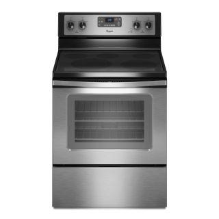 Whirlpool 30 in Smooth Surface Freestanding 5 Element 5.3 cu ft Electric Range (Stainless Steel)