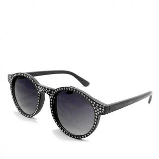 Betsey Johnson Round Sunglasses with Rhinestone Detail   7747184