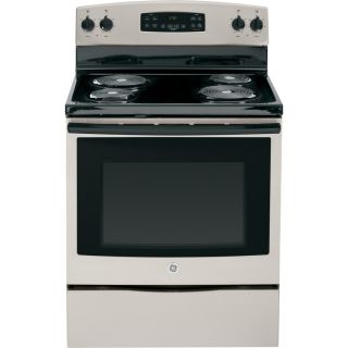 GE Freestanding 5.3 cu ft Self Cleaning Electric Range (Silver) (Common 30 in; Actual 29.875 in)