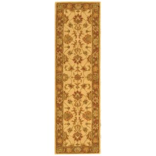 Safavieh Handmade Heritage Kerman Ivory/ Brown Wool Runner (23 x 10)
